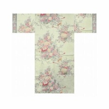Authentic Japanese Ladies' Yukata / Kimono: Flower  Palankeen 877