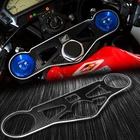 Handle Bar Yoke Cover Chrome/Black Sticker Pad 08-15 Honda CBR 1000 RR Fireblade