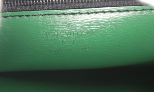 Auth LOUIS VUITTON Pochette Clutch Green Clutch Leather Bag Secondary Bag France - Picture 19 of 22