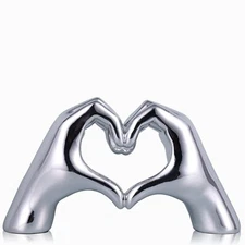 DOVDOV Heart and Hand Sculpture, Hand and Heart Statue Home Decor, Cute Heart...