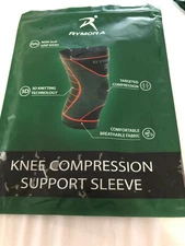 Rymora Unisex Knee Support Sleeve, Orthopedic Brace Single Wrap, Grey, L