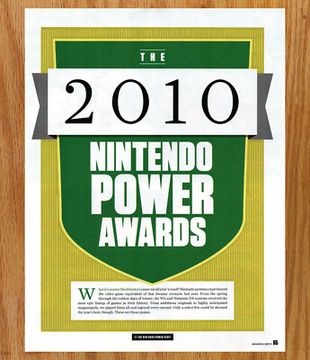 2010 Nintendo Power Awards - Video Game Print Ads Poster Promo Art 2011