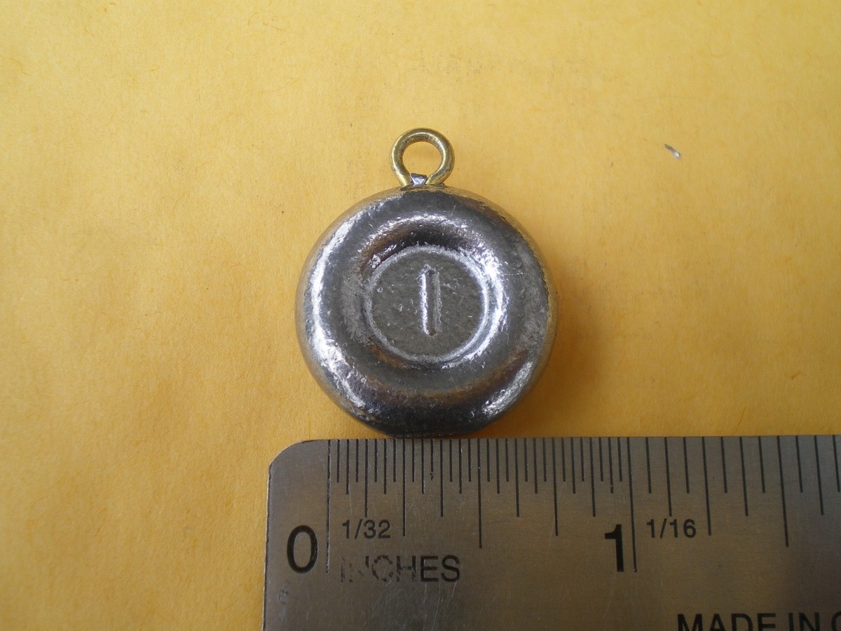 50 PCS ROUND FLAT COIN RIVER SINKERS (10) EACH 1/4 OZ 3/8 OZ 1/2