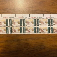 1969 6c Winter Christmas Plate Block of 10 #1384