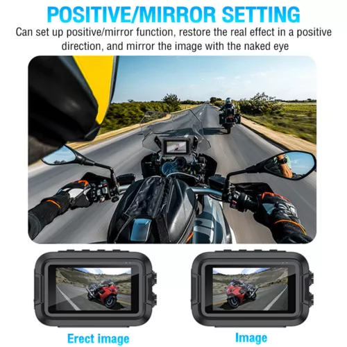 Motorcycle Camera 1080P WIFI GPS DVR Handlebar Fixing 3" Motorbike DVR Dash Cam - Picture 2 of 18