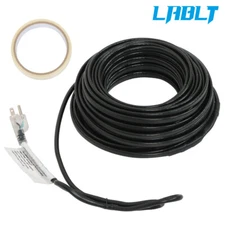 LABLT 80 Feet Easy To Install Heat Tape 8W/FT Roof Heat Cable Snow De-icing Kit