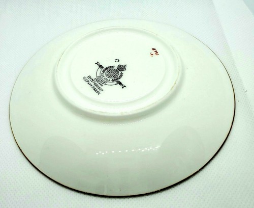 Minton Untertassen Set/10 B993 Solway 20er Jahre gelb floral erhaben Made England - Bild 8 von 9
