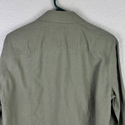 Structure Mens Sz S Linen Blend Roll Tab Long Sleeve Military Fall Summer - Picture 11 of 12