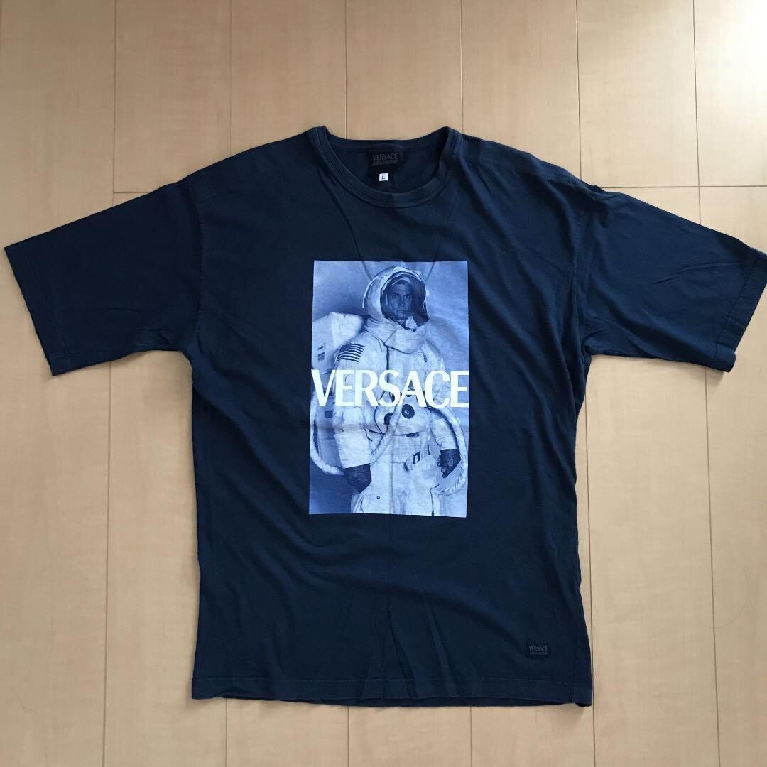 90s bruce weber tシャツ　versace 90s VERSACE JEANS COUTURE photo by Bruce Weber Tシャツ 黒