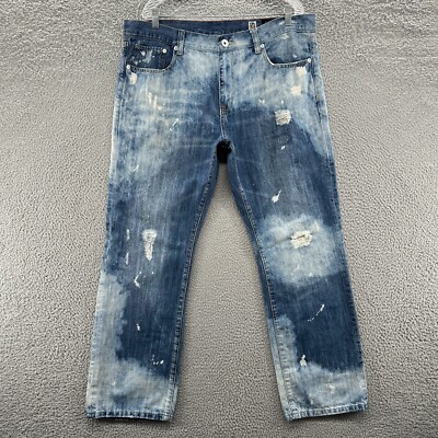 Marc Ecko Jeans Mens 38 Blue Acid Wash Baggy Hip Hop Y2K Retro Jean Actual 40x30