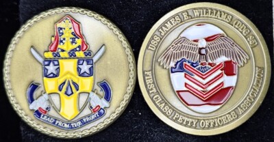 DDG-95 USS JAMES E. WILLIAMS FCPOA - Lead From the Front - Navy Challenge Coin