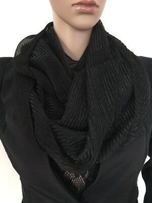 Loop Schlauchschal edel  transparent Lurex Glitzer dezent - schwarz -Neu!! K-12