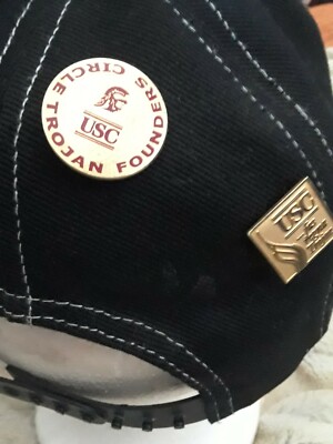Vintage USC hat with 16 pins attached -Black w/ White  display picture 3