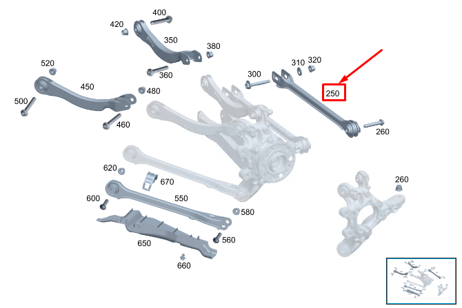 Neu MERCEDES-BENZ S W223 Spurstange Hinterachse links A2233503300 Original