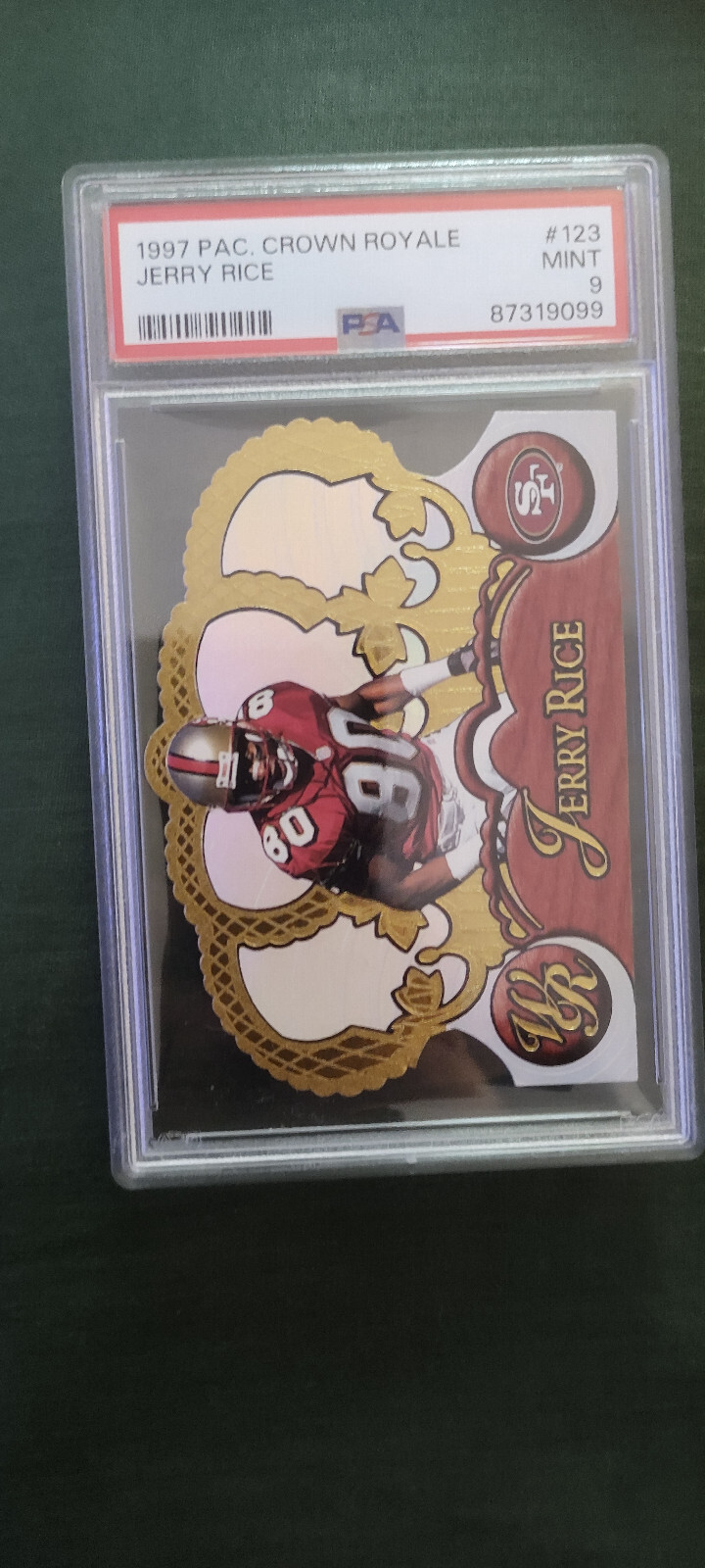 1997 pac. crown royale jerry rice psa 9 view 1