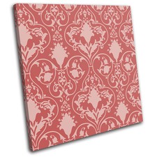Retro Vintage Pattern Abstract SINGLE CANVAS WALL ART Picture Print VA