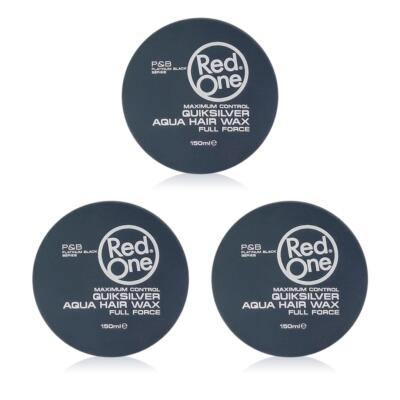 RedOne Aqua Hair Wax Full Force Quicksilver, (3er Pack) 150ml