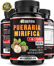Pueraria Mirifica Capsules-8150mg w/ Vitamin C,B,Zinc,DIM,90 Capsules for Health