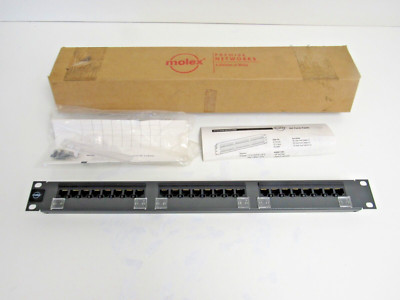 MOLEX CAT5E PATCH PANEL 24 PORT 1U PID-00004 , 568A , C-2