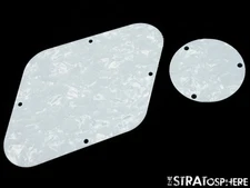* NEW White Pearloid REAR CONTROL PLATES for Gibson USA Les Paul Standard 3 Ply