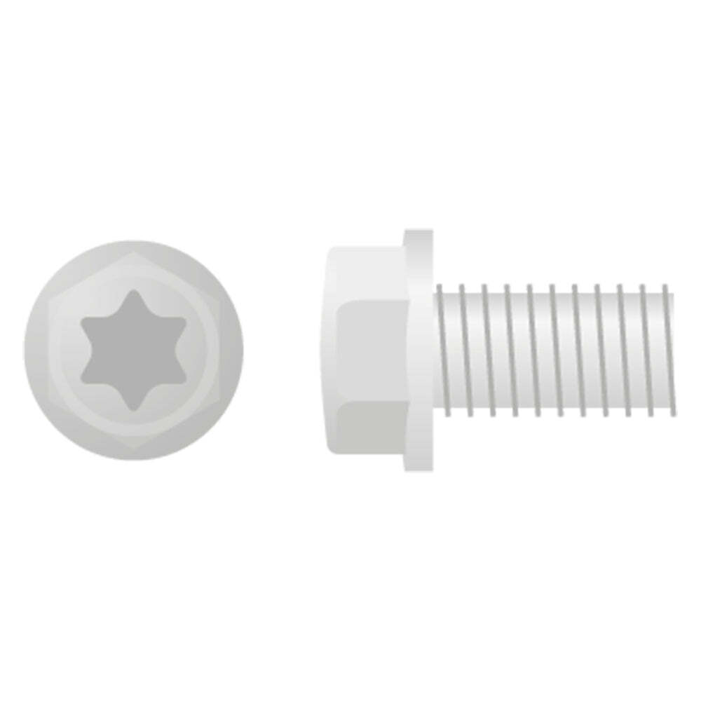 Apico Euro Style Flange Bolt M6X16 10pk