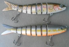 2 Truscend Swimbait Fishing Lure 8 Segment Hard Bait Plug