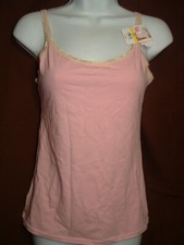 NEW MAIDENFORM 40935 TNF ADJUSTABLE STRAPS LACE TRIM COTTON CAMISOLE M/6