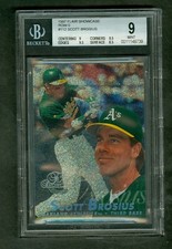 Scott Brosius 1997 Flair Showcase Row 0 #112 A's Beckett Graded 9 MINT