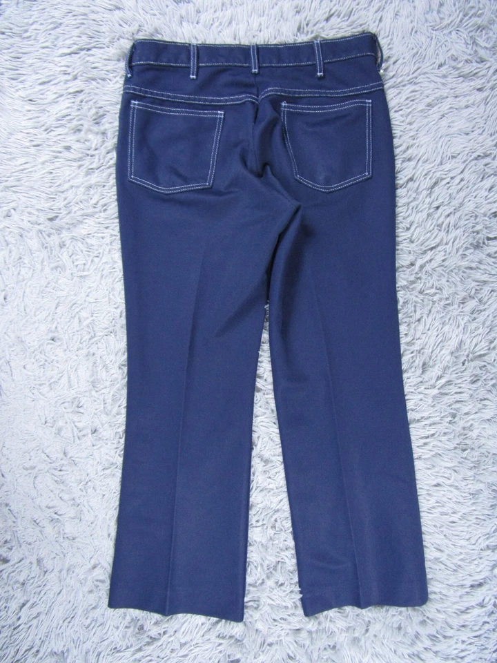 FARAH Pants Womens 32x27 Dress  Navy Blue Stretch Comfy Trousers Casual Career - Image 2 of 4