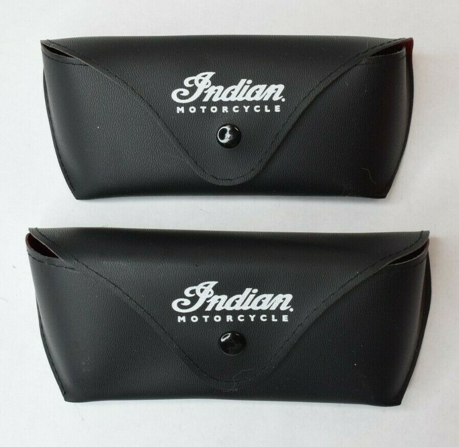 Indian Motorcycle Eyeglass Sunglasses Case Soft Snap Red Black Lot