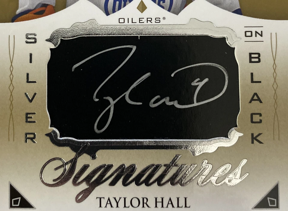 2015-16 UpperDeck Black Diamond Silver On Black Signatures SB-TH /65 Taylor Hall - Image 3 of 4