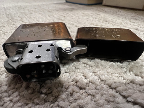 1965 ZIPPO LIGHTER NUI DAT Vietnam War 64-65 Special Forces Green Beret skull - Picture 11 of 20
