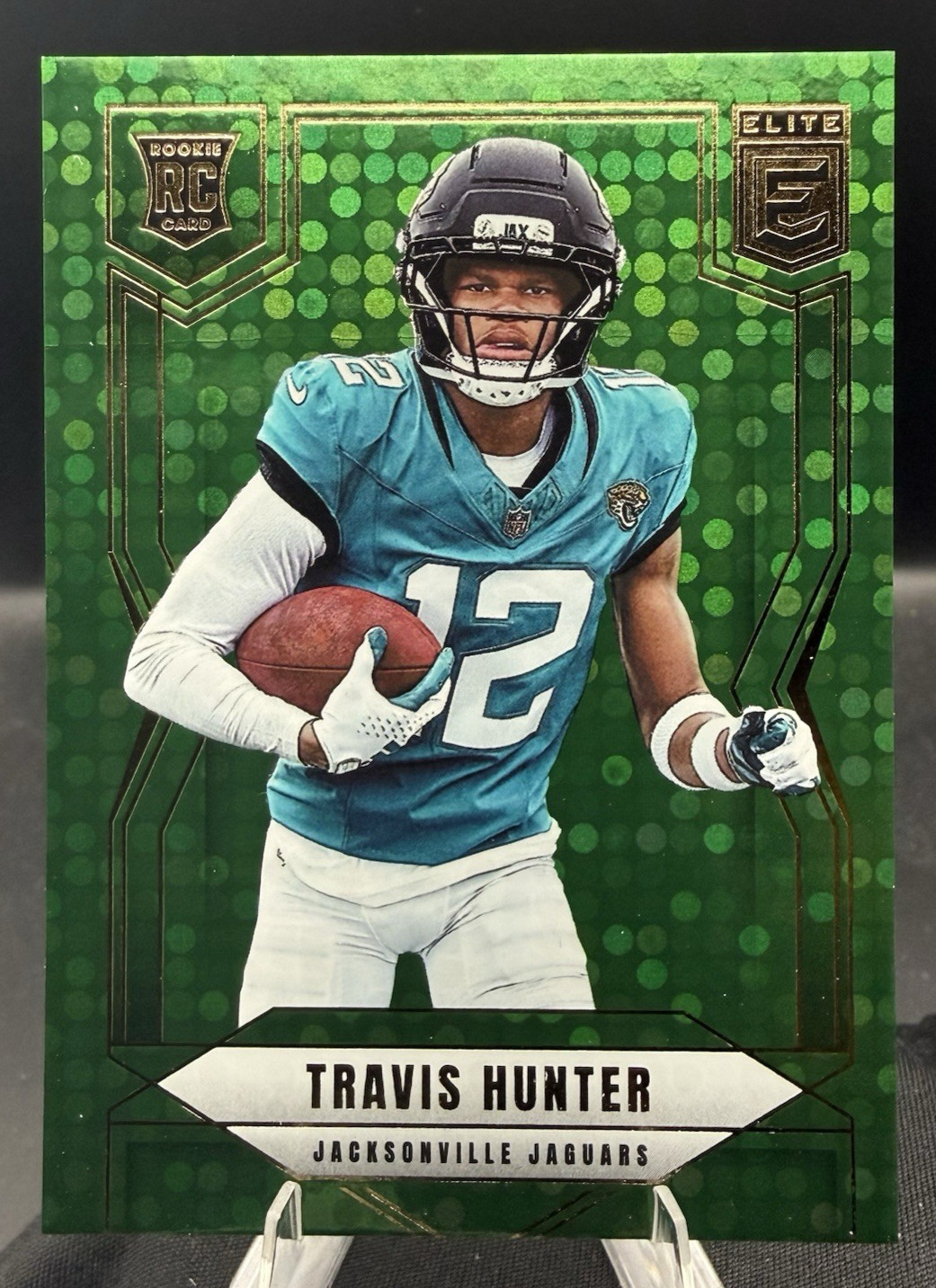 2025 Panini Donruss Travis Hunter #114 Elite Rookie Green Disco Prizm(RC)