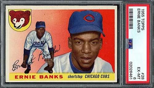 1955 Topps #28 Ernie Banks PSA 6