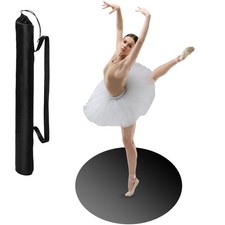 PullCrease Portable Dance Floor Smooth Ballet Vinyl 33 Inch, Black