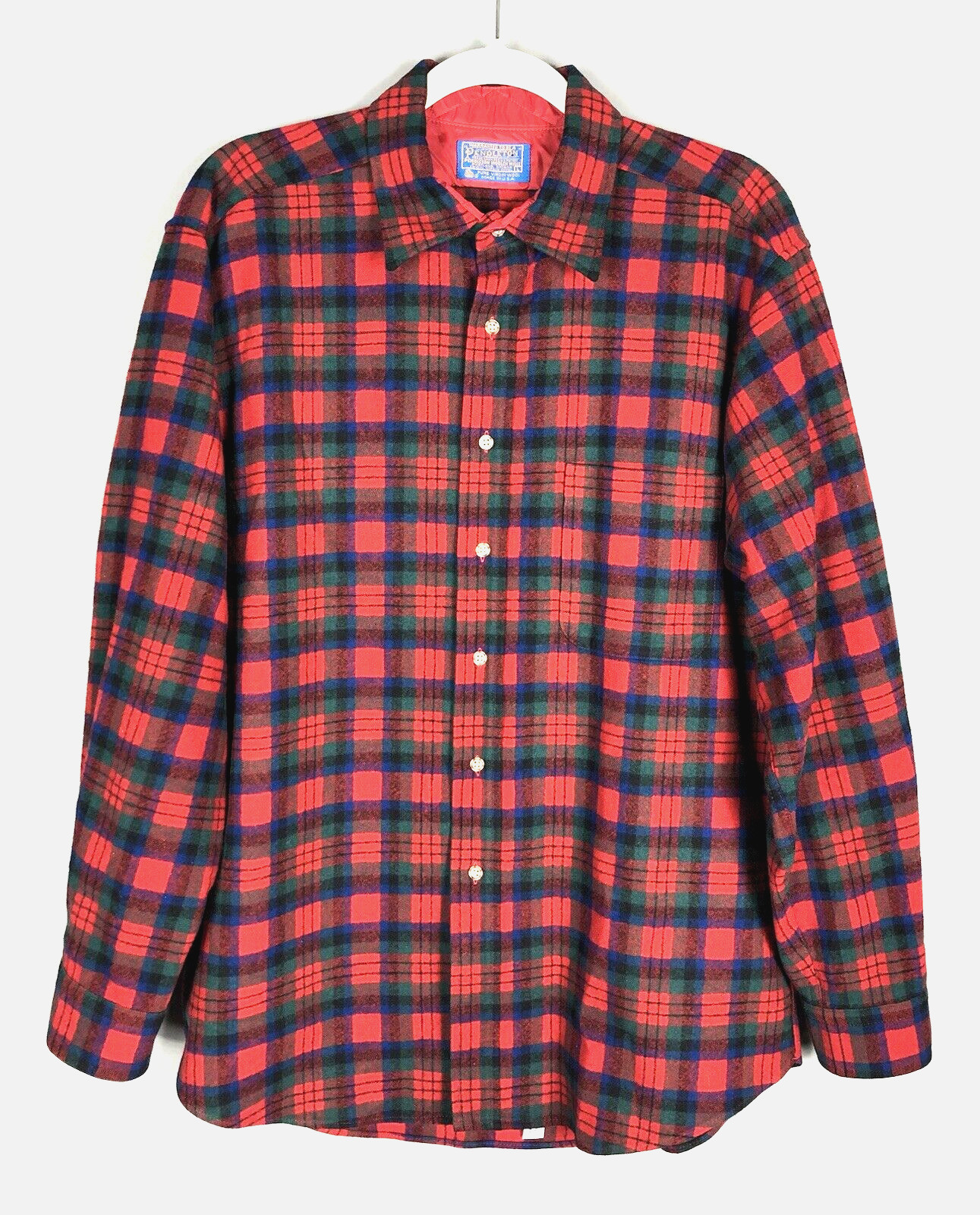 Pendleton Flannel Wool Plaid Button Down Shirt SZ… - image 1