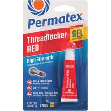 Permatex 27005 High Strength Threadlocker Red Gel Squeeze, 5 g 5 ml