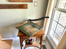 Vtg Large National Paper Cutter | Green Heavy Duty Milton Bradly 18" Guillotine