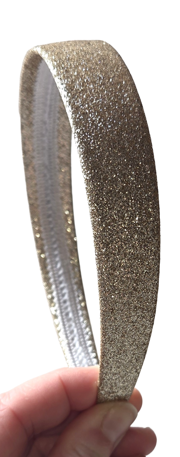 NEW Gold Glitter Wide Alice Headband 2.5cm Fabric Plastic Hair Band
