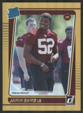 2021 Donruss Press Proof Premium #337 Jamin Davis Washington Football Team 1384