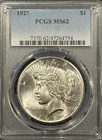 1927 PEACE DOLLAR PCGS MS62