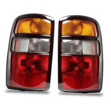 Tail Lights Compatible With 2000-2006 Chevy Tahoe Suburban Gmc Yukon Black Edge