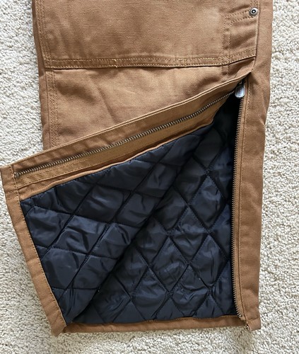 Carhartt Boy's Loose Fit Canvas Insulated Bib Overalls Size 14 NEW OX8625-B - Picture 4 of 8