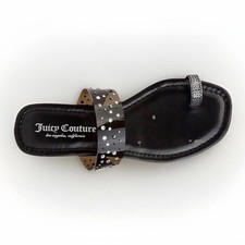 Juicy Couture Women  s Sandals JC Galilei black SZ 9.5 FLOOR DISPLAY Crystals