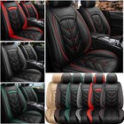 Universal Luxury PU Leather Car Seat Covers Front +Rear 5-Seats Cushion Full Set
