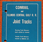 1981 Conrail & Illinois Central Railroad Joint Railway Tracks East Alton Wann RR — photo 2