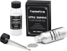 Liquid Silver Leaf Paint Kit - Alcohol-Based Quick Dry Ultra Shiny Metallic Gild