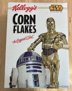 Kellogg Corn Flakes Star Wars Episode III Cereal Box (2006) Original Multicolor