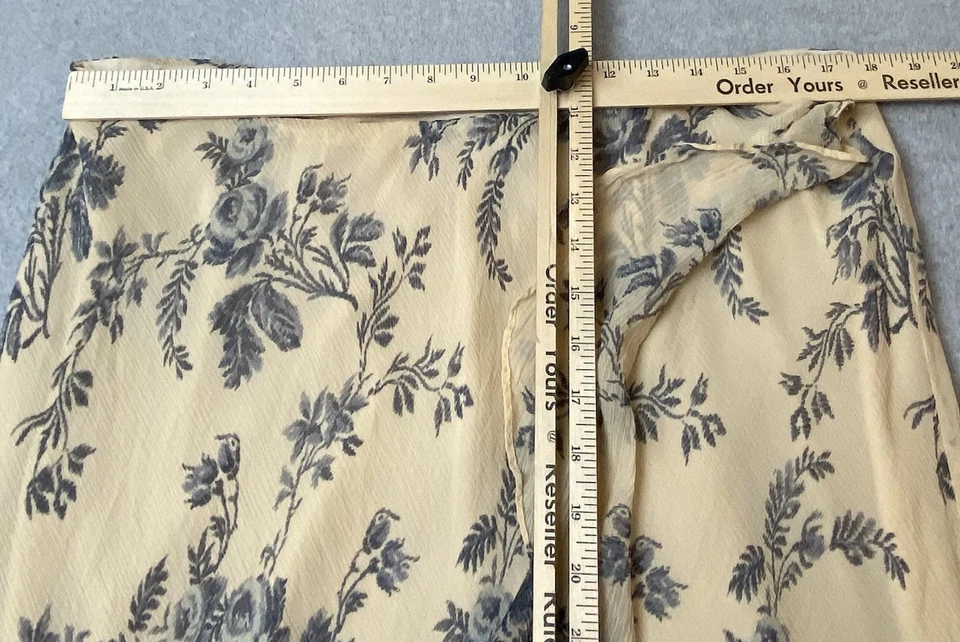 Vintage Lauren Ralph Lauren Women’s 2XL Floral Silk Skirt Ruffle Coquette Lined - Image 3 of 4