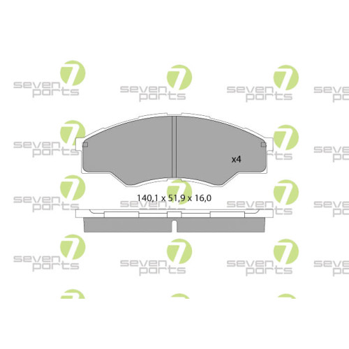 Plaquettes de frein Seven Parts SVP25580 anti-bruit pour freins à disque Lexus